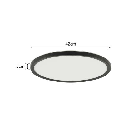 Brilagi - himmennettävä LED-kattovalaisin ULTRA SLIM LED/24W/230V 2700-6500K Ø 42 cm musta + kaukosäädin
