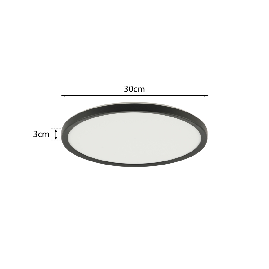 Brilagi - LED-himmennettävä kattovalaisin ULTRA SLIM LED/18W/230V 2700-6500K halkaisija 30 cm musta + kaukosäädin