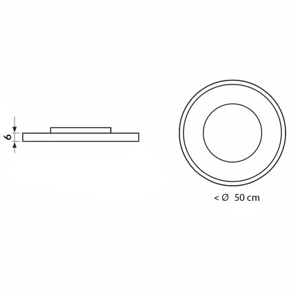 Brilagi - VIRELA LED-himmennettävä kattovalaisin 86 W / 230 V, 3000–6000 K, Ø 50 cm + kaukosäädin