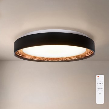 Brilagi - himmennettävä WALDO LED-kattovalaisin LED/48W/230V 3000-6500K halkaisija 40 cm musta/kulta + kaukosäädin