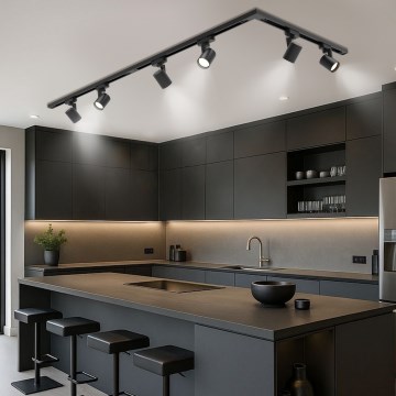 Brilagi - HUSKY-kiskojärjestelmän kohdevalaisin 6xGU10/10W/230V musta