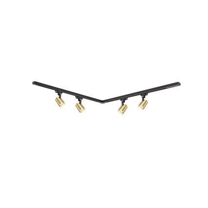 Brilagi - HUSKY-kiskovalaisin 4xGU10/10W/230V musta/kultainen