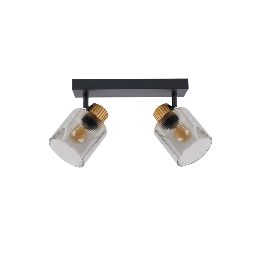 Brilagi - HYGGE-kohdevalaisin 2xE14/15W/230V musta/savunvärinen