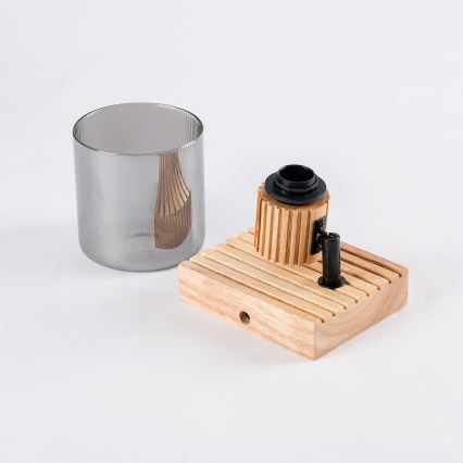 Brilagi - HYGGE seinäspotti 1xE14/15W/230V puu/savunharmaa