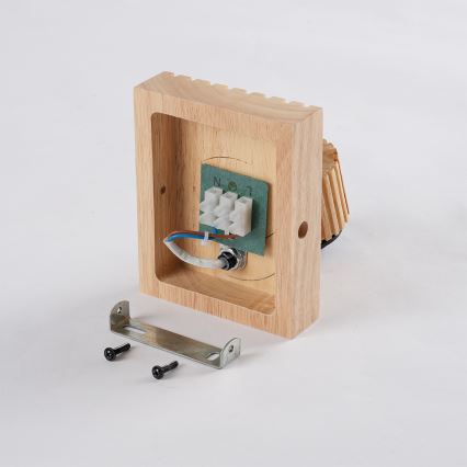 Brilagi - HYGGE seinäspotti 1xE14/15W/230V puu/savunharmaa