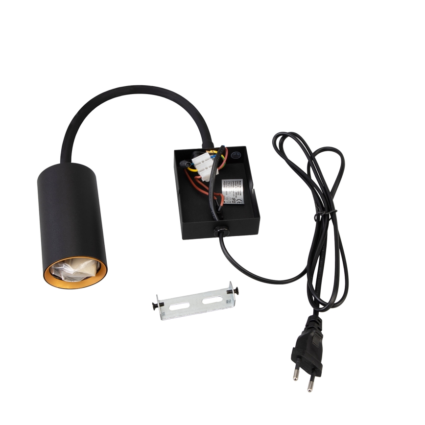 Brilagi - Joustava seinävalaisin SELE 1xGU10/30W/230V musta/kulta