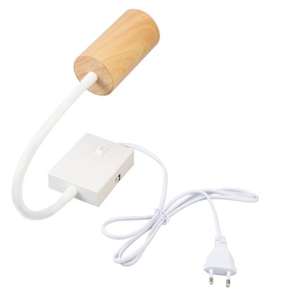 Brilagi - Joustava seinävalaisin SELE 1xGU10/30W/230V valkoinen/tammi sisustus