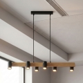 Brilagi - Kaapeliriippuvalaisin SELE 6xGU10/30W/230V musta/tammi-dekori