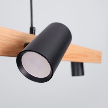 Brilagi - Kaapeliriippuvalaisin SELE 6xGU10/30W/230V musta/tammi-dekori