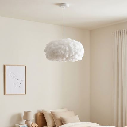 Brilagi - Kaapeliriippuvalaisin SOLEAIR 1xE27/60W/230V Ø 45 cm, valkoinen