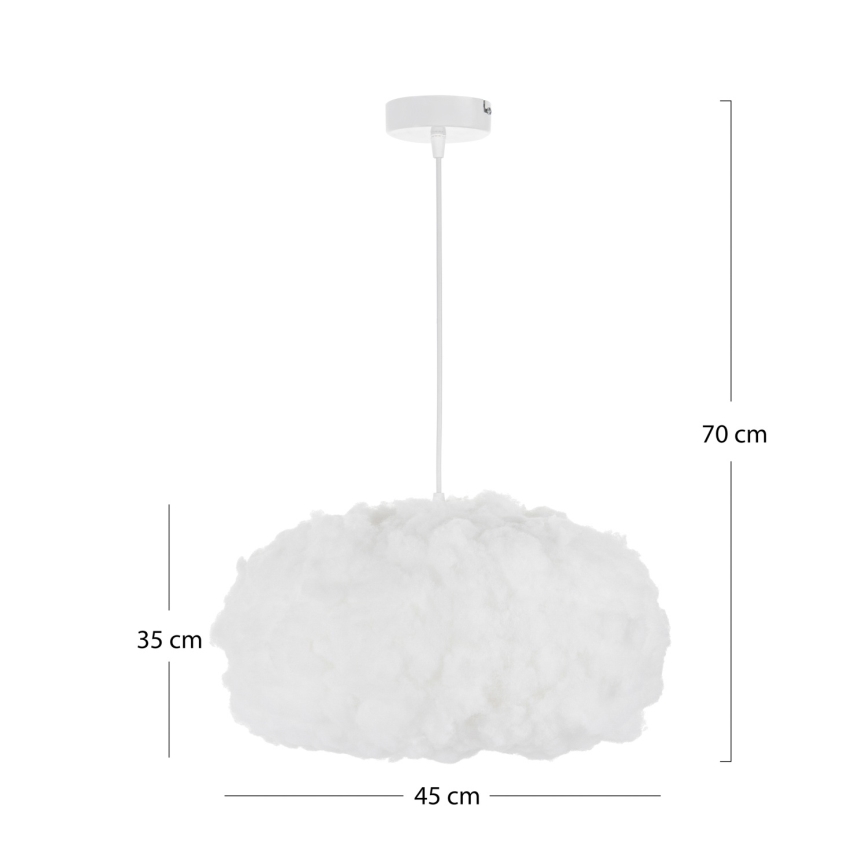 Brilagi - Kaapeliriippuvalaisin SOLEAIR 1xE27/60W/230V Ø 45 cm, valkoinen