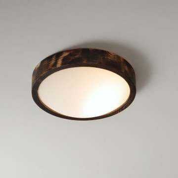 Brilagi - Katto-valaisin CARVALHO SLIM SMOKEY 1xE27/60W/230V, tammi, halkaisija 27,5 cm