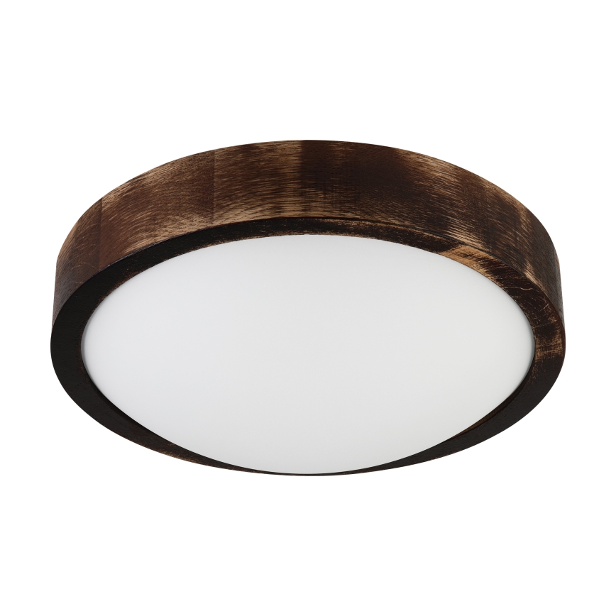 Brilagi - Katto-valaisin CARVALHO SLIM SMOKEY 1xE27/60W/230V, tammi, halkaisija 27,5 cm