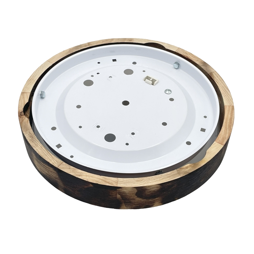 Brilagi - Katto-valaisin CARVALHO SLIM SMOKEY 1xE27/60W/230V, tammi, halkaisija 27,5 cm