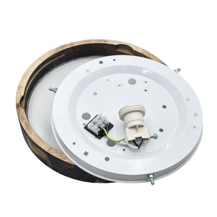 Brilagi - Katto-valaisin CARVALHO SLIM SMOKEY 1xE27/60W/230V, tammi, halkaisija 27,5 cm