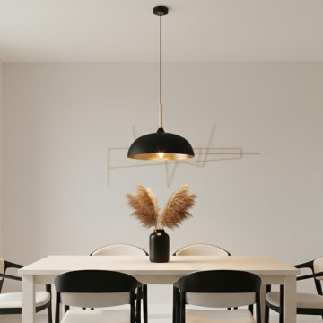 Brilagi - Kattokruunu johdossa ABRAHAM 1xE27/60W/230V halkaisija 35 cm musta