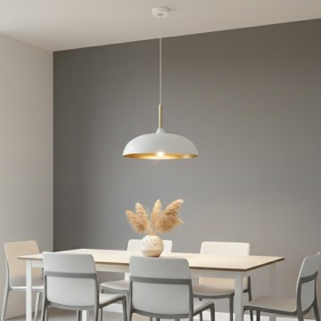 Brilagi - Kattokruunu johdossa ABRAHAM 1xE27/60W/230V halkaisija 45 cm valkoinen