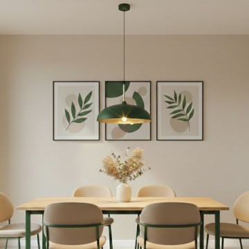 Brilagi - Kattokruunu johdossa ABRAHAM 1xE27/60W/230V halkaisija 45 cm vihreä