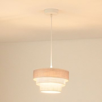 Brilagi - Kattokruunu johdossa ALASKA LUNETA 1xE27/15W/230V halkaisija 25 cm harmaa/kerma