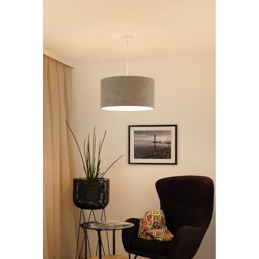 Brilagi - Kattokruunu johdossa BOUCLE ROLLER 1xE27/15W/230V halkaisija 45 cm harmaa