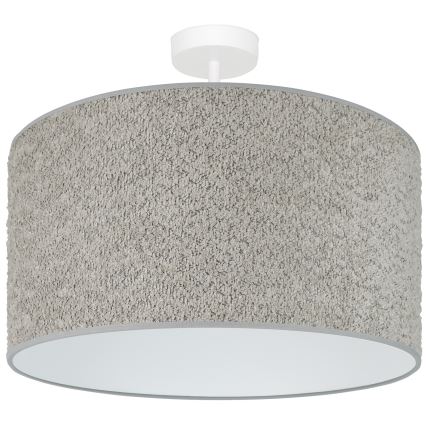 Brilagi - Kattokruunu johdossa BOUCLE ROLLER 1xE27/15W/230V halkaisija 45 cm harmaa