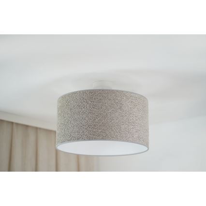 Brilagi - Kattokruunu johdossa BOUCLE ROLLER 1xE27/15W/230V halkaisija 45 cm harmaa