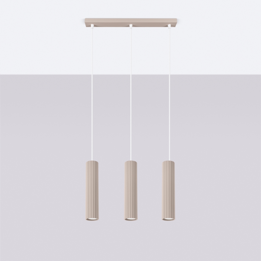 Brilagi - Kattokruunu johdossa CRESTO 3xGU10/10W/230V taupe