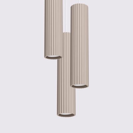 Brilagi - Kattokruunu johdossa CRESTO 3xGU10/10W/230V taupe