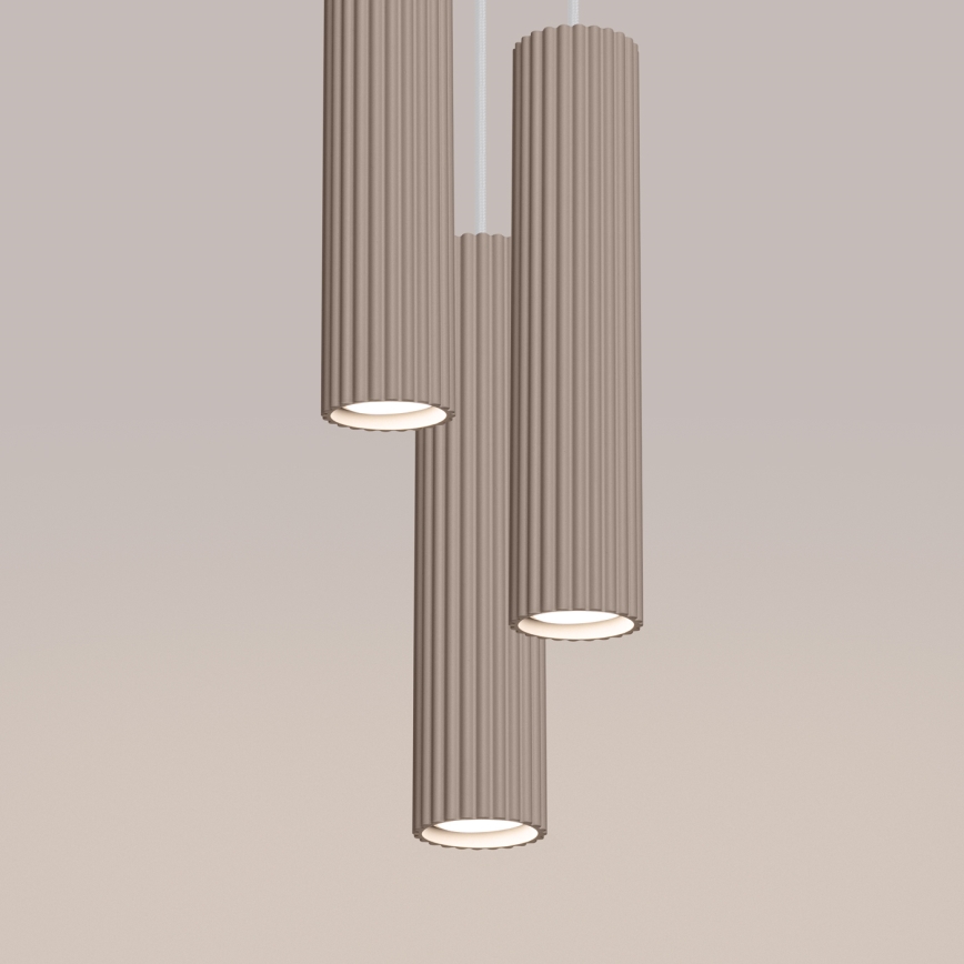 Brilagi - Kattokruunu johdossa CRESTO 3xGU10/10W/230V taupe