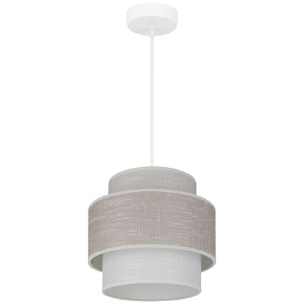 Brilagi - Kattokruunu johdossa DOVER SPACE 1xE27/15W/230V halkaisija 25 cm harmaa/kerma