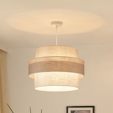 Brilagi - Kattokruunu johdossa DOVER SPACE 1xE27/15W/230V halkaisija 50 cm harmaa/kerma