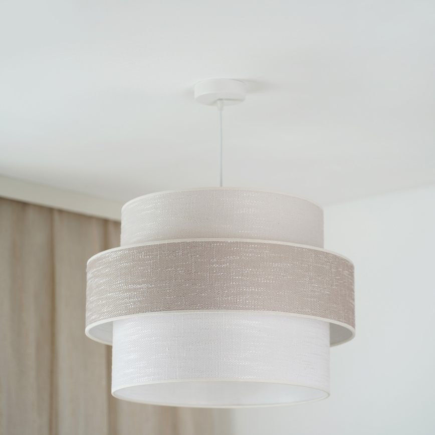 Brilagi - Kattokruunu johdossa DOVER SPACE 1xE27/15W/230V halkaisija 50 cm harmaa/kerma