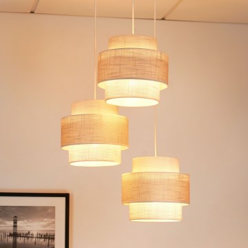 Brilagi - Kattokruunu johdossa DOVER SPACE 3xE27/15W/230V harmaa/kerma