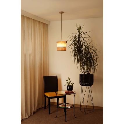 Brilagi - Kattokruunu johdossa FOREST 1xE27/15W/230V mänty/beige/kerma