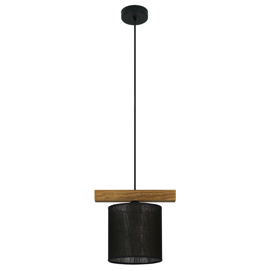 Brilagi - Kattokruunu johdossa FOREST 1xE27/15W/230V mänty/musta