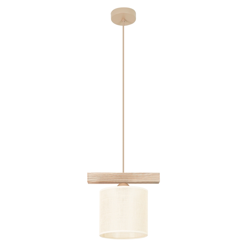 Brilagi - Kattokruunu johdossa FOREST 1xE27/15W/230V mänty/ruskea/kerma