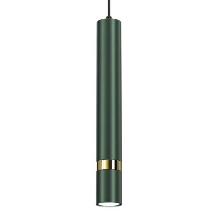 Brilagi - Kattokruunu johdossa POKER 1xGU10/25W/230V vihreä/kulta