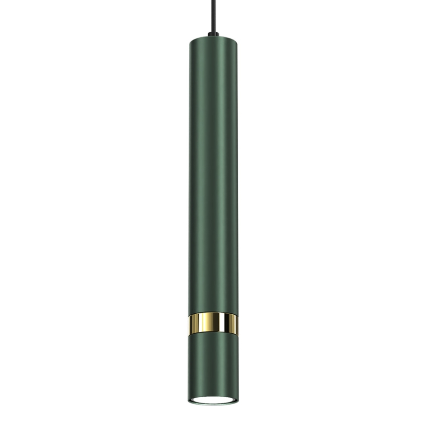 Brilagi - Kattokruunu johdossa POKER 1xGU10/25W/230V vihreä/kulta