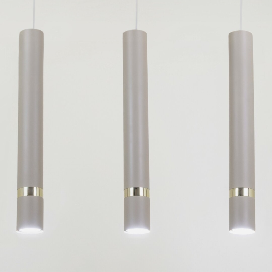 Brilagi - Kattokruunu johdossa POKER 3xGU10/25W/230V beige/kulta