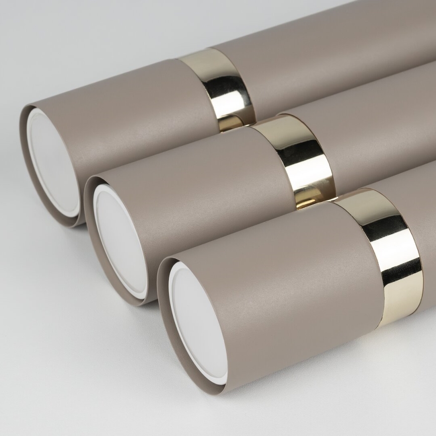 Brilagi - Kattokruunu johdossa POKER 3xGU10/25W/230V beige/kulta