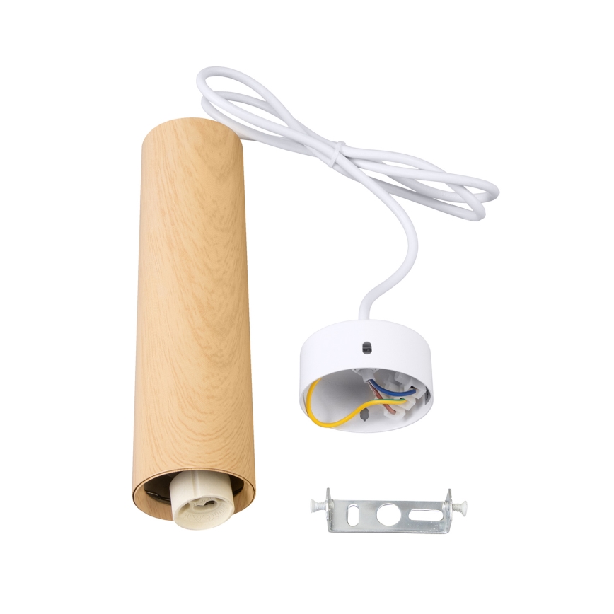 Brilagi - Kattokruunu johdossa SELE 1xGU10/30W/230V valkoinen/tammi sisustus