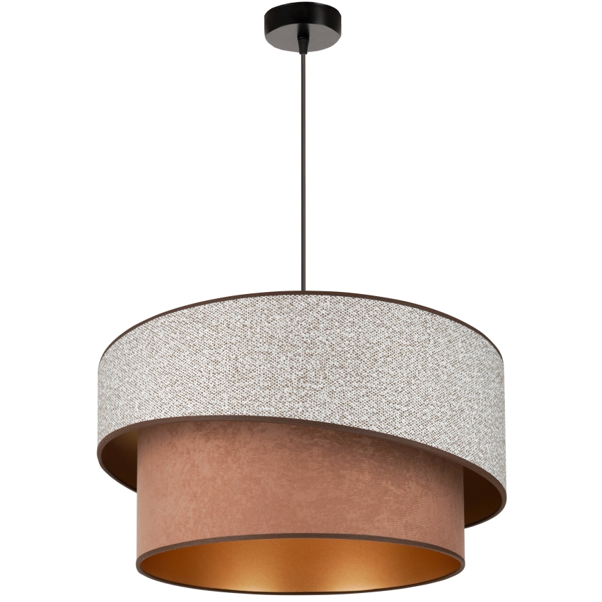 Brilagi - Kattokruunu johdossa VEGAS SHINE 1xE27/15W/230V halkaisija 50 cm harmaa/ruskea