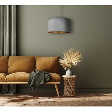 Brilagi - Kattokruunu johdossa VELVET 1xE27/40W/230V minttu/kultainen