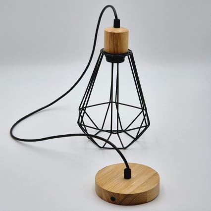 Brilagi - Kattokruunu johdossa WOODY BASKET 1xE27/60W/230V tammi