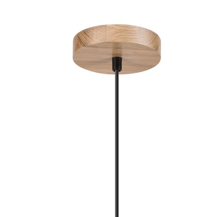 Brilagi - Kattokruunu johdossa WOODY BASKET 1xE27/60W/230V tammi