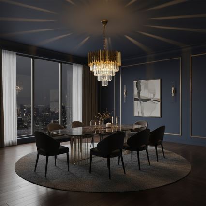 Brilagi - Kattokruunu ketjulla CRISTAL 5xE14/40W/230V, halkaisija 45 cm