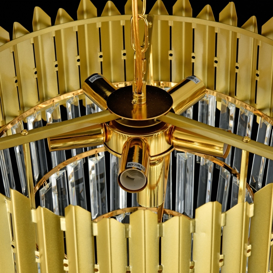 Brilagi - Kattokruunu ketjulla CRISTAL 5xE14/40W/230V, halkaisija 45 cm