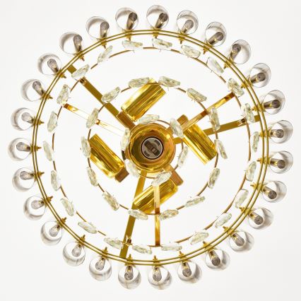 Brilagi - Kattokruunu ketjulla ECLIPSE 5xE14/10W/230V, halkaisija 38 cm, kultainen