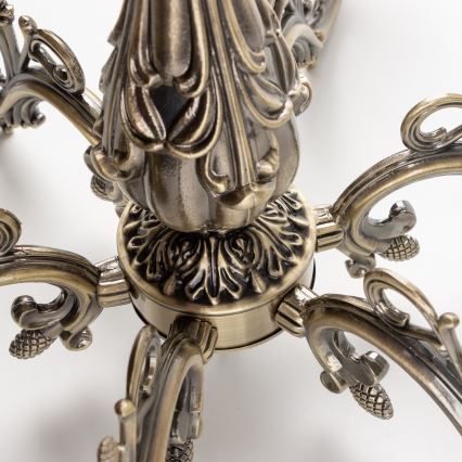 Brilagi - Kattokruunu ketjussa CLASSIC 6xE14/60W/230V messinki