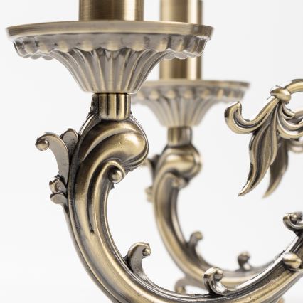 Brilagi - Kattokruunu ketjussa CLASSIC 6xE14/60W/230V messinki